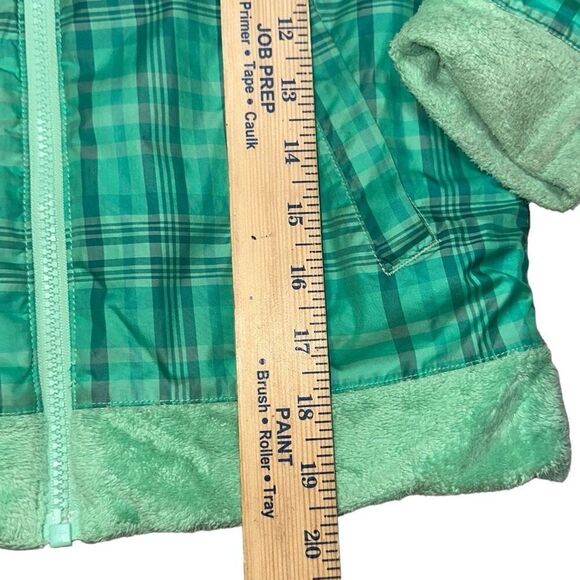 Girls Marmot reversible lite jacket fuzzy and windbreaker in Green. Sz M 7-8 - Picture 11 of 15